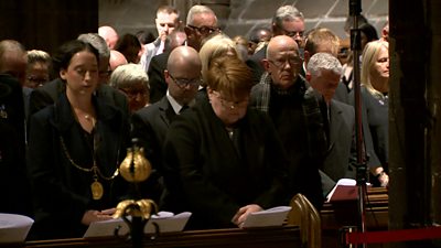 A national minute's silence has been observed for the Queen.