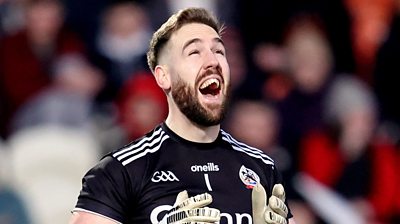 Kilcoo keeper Niall Kane made the crucial penalty save to ensure victory
