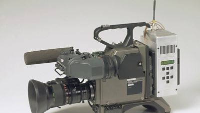 A radio camera - a camera with a large transmitter on the rear