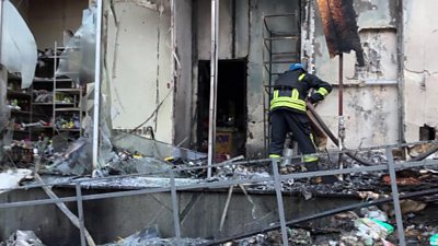 Emergency rescue worker in Zaporizhzhia