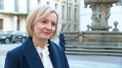 UK Prime Minister Liz Truss in Prague