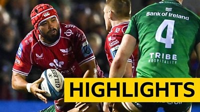 Josh Macleod in action for Scarlets against Connacht