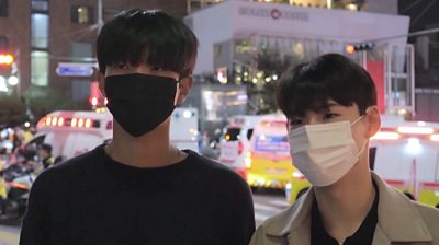 Two men who witnessed the crush in Seoul