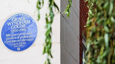 Blue plaque for Grace Wyndham Goldie 