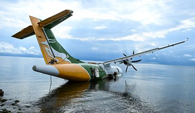 Remains of passenger plane that crashed in Lake Victoria