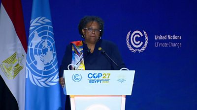 Barbados Prime Minister Mia Mottley at COP27