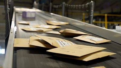 Amazon parcels in depot