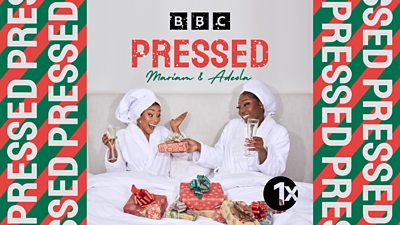 Pressed presenters unwrapping gifts in bed