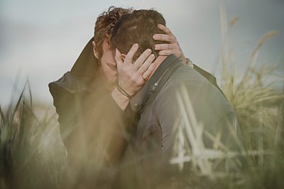 Tully (TONY CURRAN), Jimmy (MARTIN COMPSTON) in Mayflies (image credit: Credit: BBC/© Synchronicity Films Photographer: Jamie Simpson)
