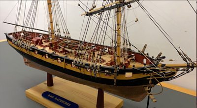 A model replica of HMS Racehorse