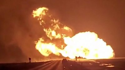 Lithuania gas pipeline fire