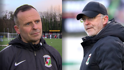 New Glentoran manager Rodney McAree speaks to BBC Sport NI after replacing Mick McDermott as manager at the east Belfast club