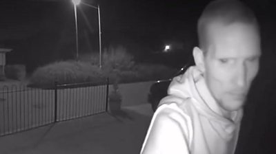 After police appealed for doorbell footage, the attempted burglar was identified and jailed.