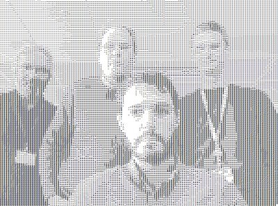  Image of a few IRFS team members rendered in ASCII, which has 128 characters 