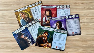  The different characters in Arkham Horror: The Living Card Game showing their different strengths and weaknesses.