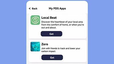  Screenshot of app saying 'my PDS apps'