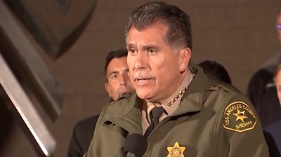 LA County Sheriff Robert Luna speaks at press conference