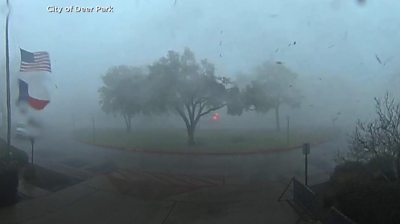CCTV footage showing storm