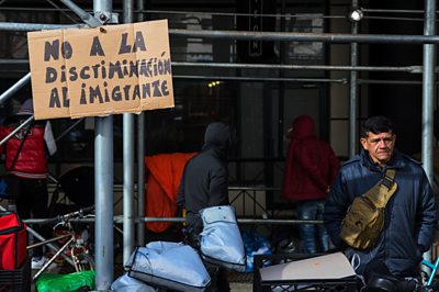 migrant protest