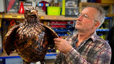 Colin uses waste metal to create stunning ornaments