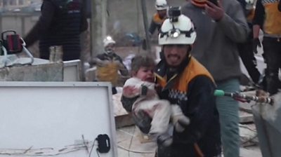 Child rescued in Syria