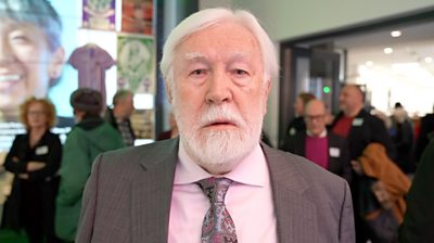 Michael Benfield, co-founder of the Green Party, at an event to mark the Greens' 50th anniversary.