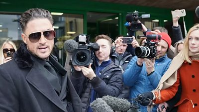 Stephen Bear arriving at court.