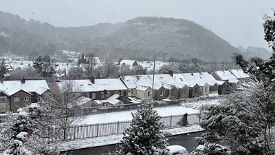 Snow has fallen overnight in Wales.