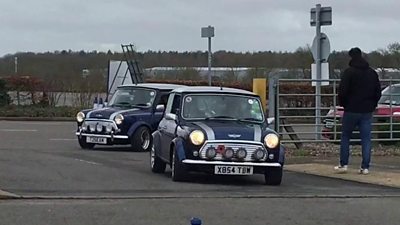 Minis arriving in Silverstone