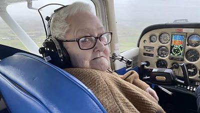 Bernice Drysdale was given the chance to take to the skies for the first time through a charity.