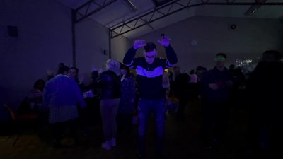 man dancing in a disco