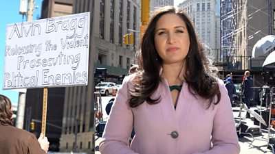 Nada Tawfik outside New York courthouse