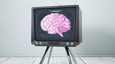 Brain on an old CRT television