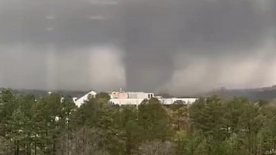 Tornado captured in Little Rock