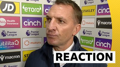 Leicester City boss Brendan Rodgers reacts to his his side's 'painful' late 2-1 defeat to Crystal Palace.