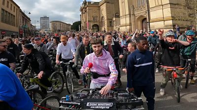 People on bikes