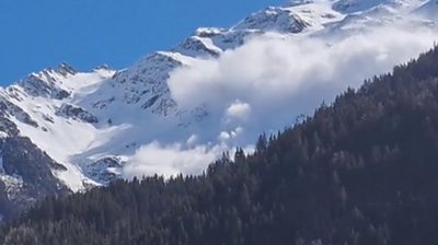 Avalanche in French Alps