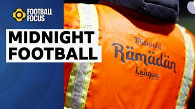 A hi-vis vest promoting Birmingham's midnight Ramadan league