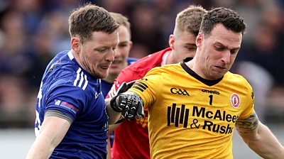 Conor McManus in action against Tyrone