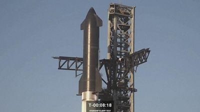Starship on its launch pad