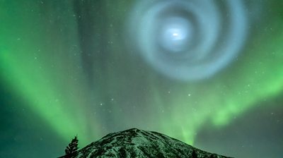 Spiral in Alaskan skies