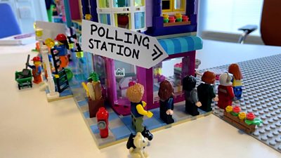 Polling station in lego