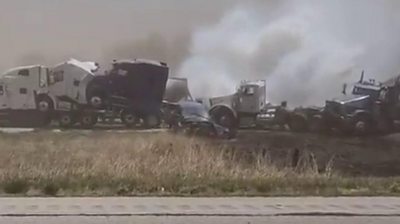 Fatal car pileup in Illinois.