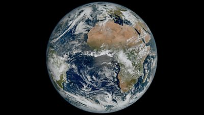 Weather satellite image of Earth