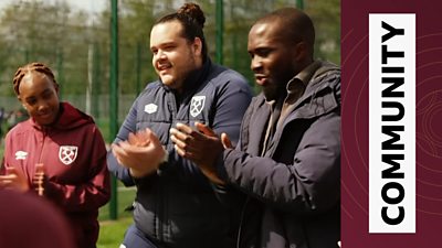 West Ham community staff in action