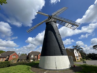 The sails of Shirley Windmill