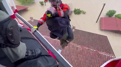 Italy floods rescue
