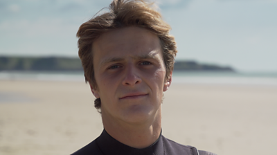 Welsh men's open surfing champion Patrick Langdon-Dark is competing for a spot at the 2024 Olympics.
