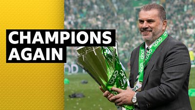 'Champions again' - Postecoglou as Celtic lift Premiership trophy