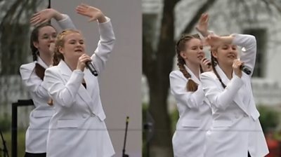 Russian girls singing